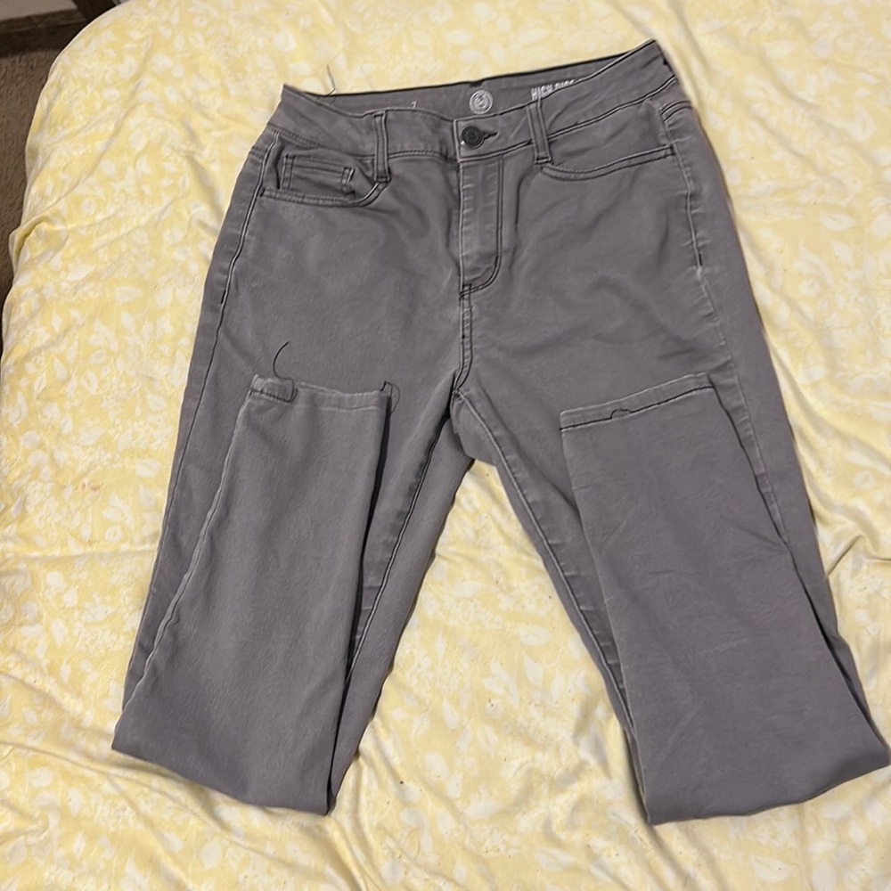 Grey high rise jeggings